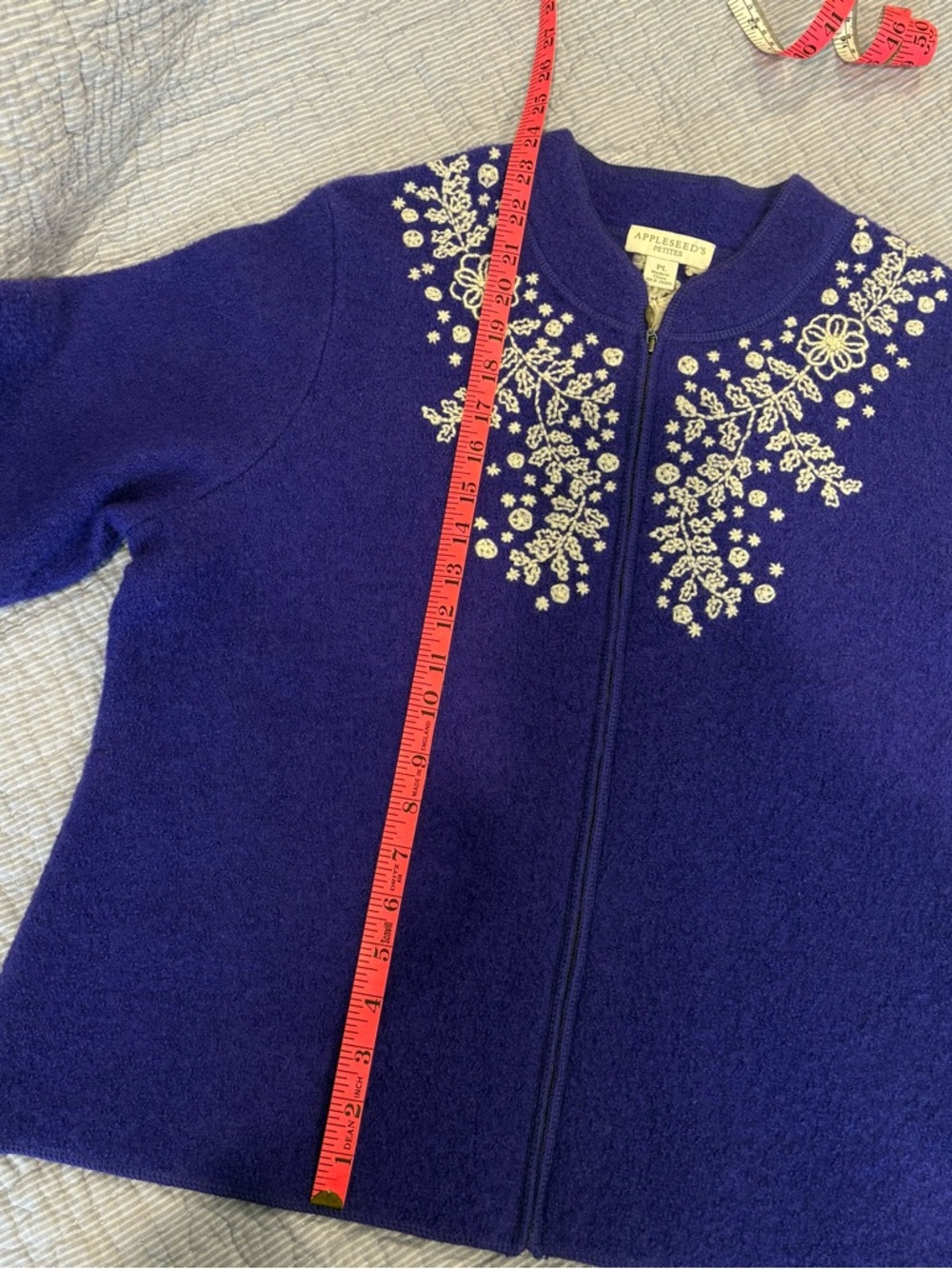 Embroidered Wool Zip Jacket - Picture 10 of 13